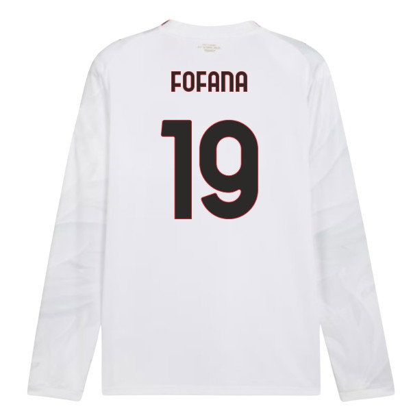 2026-2027 AC Milan Long Sleeve Away Shirt (Fofana 19)