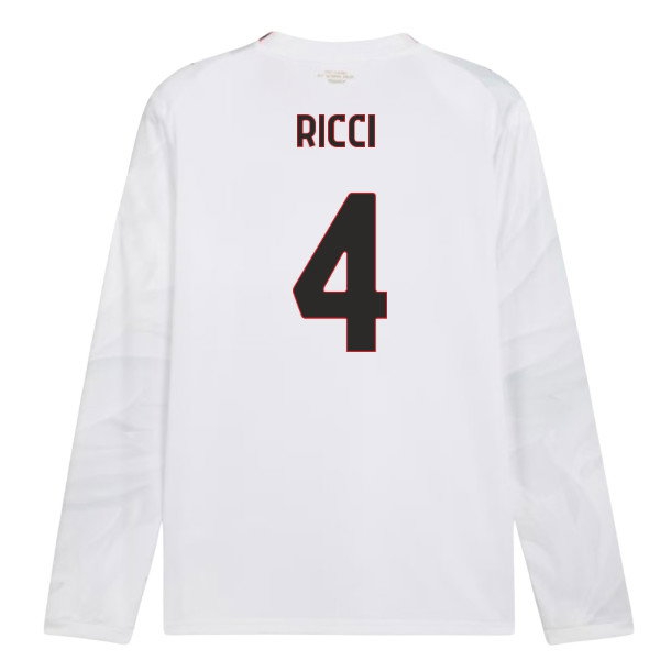 2026-2027 AC Milan Long Sleeve Away Shirt (Ricci 4) — Shop Now