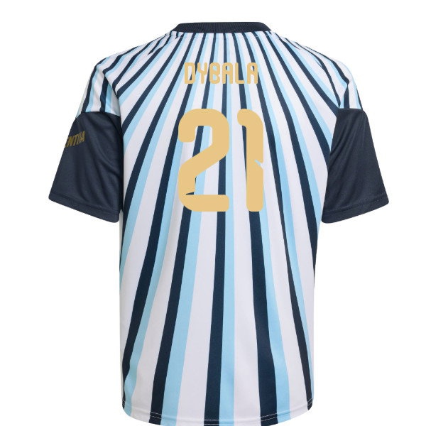2026-2027 Argentina Home Pre-Match Shirt (White) - Kids (Dybala 21) — Buy Now