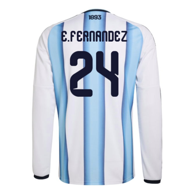 2026-2027 Argentina Long Sleeve Home Shirt (E.Fernandez 24) — Buy Now