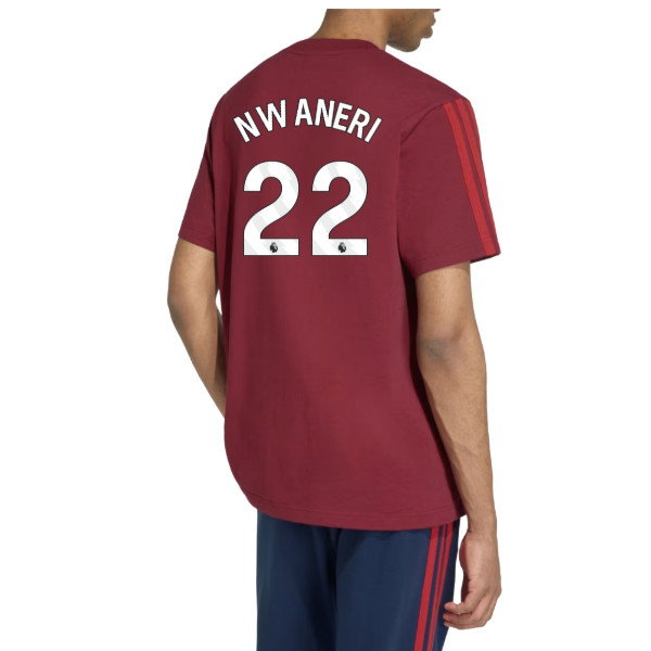 2026-2027 Arsenal DNA Tee (Burgundy) (Nwaneri 22) — Buy Now