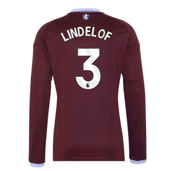 2026-2027 Aston Villa Long Sleeve Home Shirt (Lindelof 3)