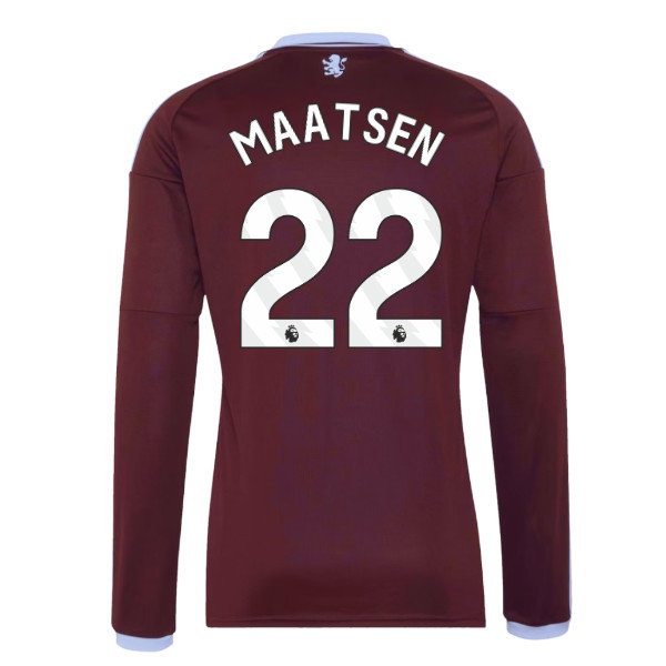 2026-2027 Aston Villa Long Sleeve Home Shirt (Maatsen 22) — Shop Online