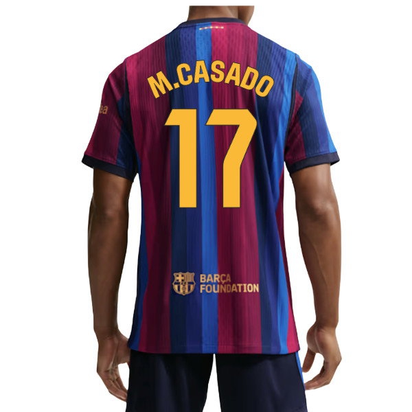 2026-2027 Barcelona Player Version Aero-Fit Match Home Shirt (M.Casado 17) — Shop Online