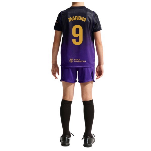 2026-2027 Barcelona Away Little Boys Mini Kit (Mariona 9) — Buy Online