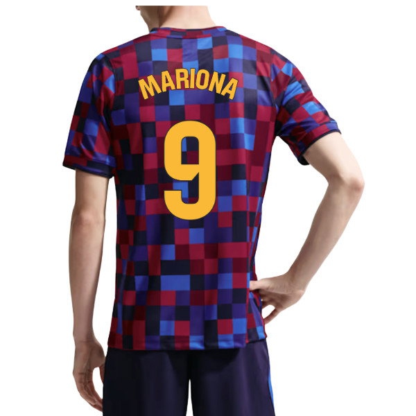 2026-2027 Barcelona Home Pre Match Top (Noble Red/Blue) (Mariona 9) — Shop Online