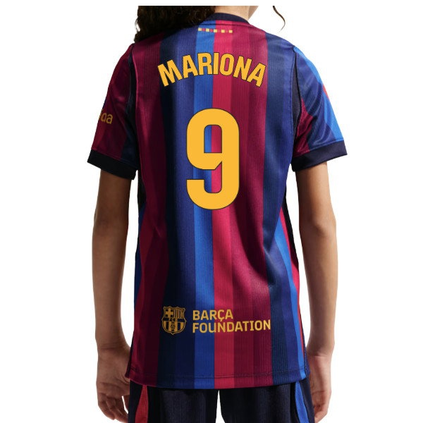 2026-2027 Barcelona Home Shirt (Kids) (Mariona 9) — Shop Now