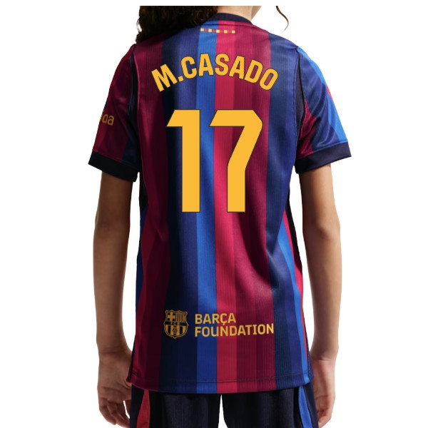 2026-2027 Barcelona Home Shirt (Kids) (M.Casado 17) — Buy Online