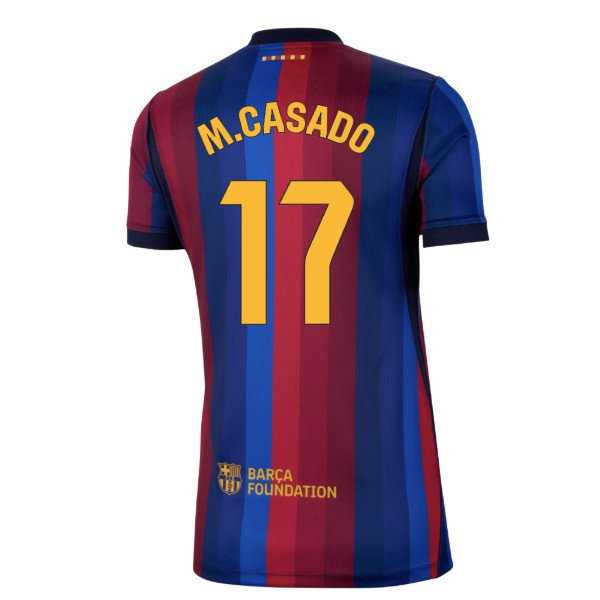 2026-2027 Barcelona Home Shirt (Womens) (M.Casado 17) — Buy Online