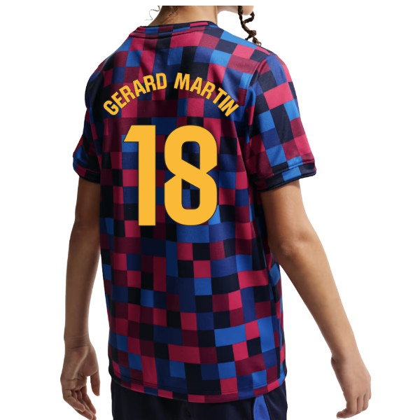 2026-2027 Barcelona Pre Match Shirt (Kids) (Gerard Martin 18) — Shop Now