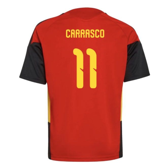 2026-2027 Belgium Training Jersey (Red) - Kids (Carrasco 11) — Buy Online