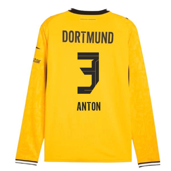 2026-2027 Borussia Dortmund Long Sleeve Home Shirt (Anton 3)