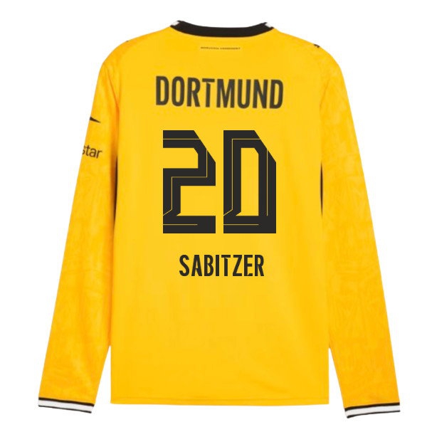 2026-2027 Borussia Dortmund Long Sleeve Home Shirt (Sabitzer 20) — Buy Online