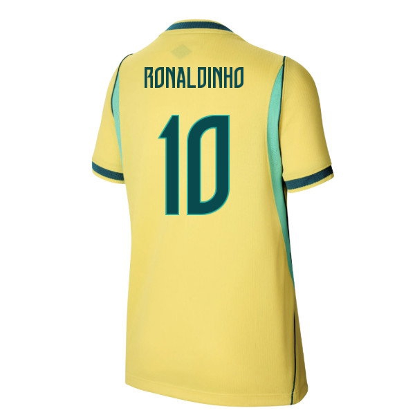 2026 Brazil Home Shirt – Little Kids (Ronaldinho 10)