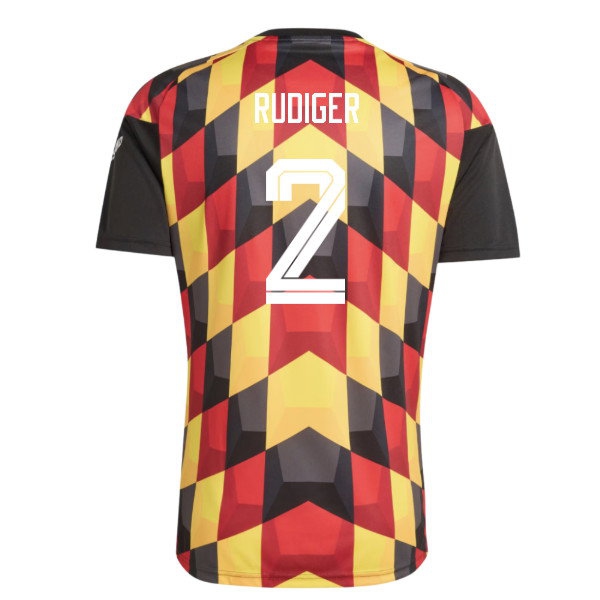 2026-2027 Germany Home Pre-Match Shirt (Black) - Kids (Rudiger 2)