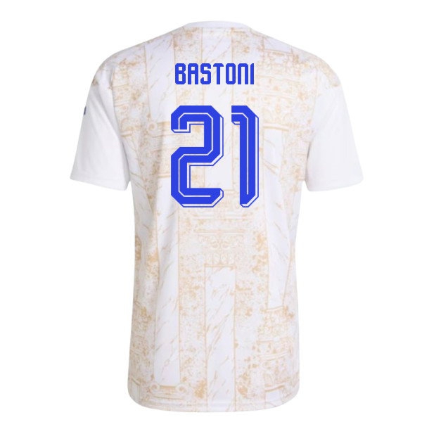 2026-2027 Italy Pre-Match Shirt (White) - Kids (Bastoni 21) — Buy Now
