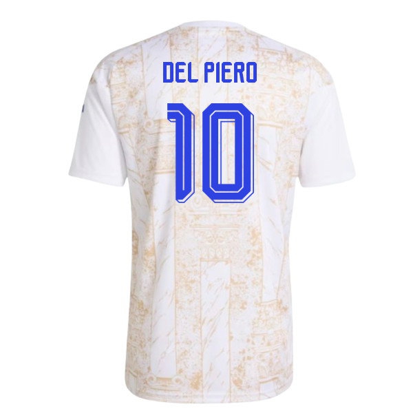 2026-2027 Italy Pre-Match Shirt (White) - Kids (Del Piero 10) — Buy Now