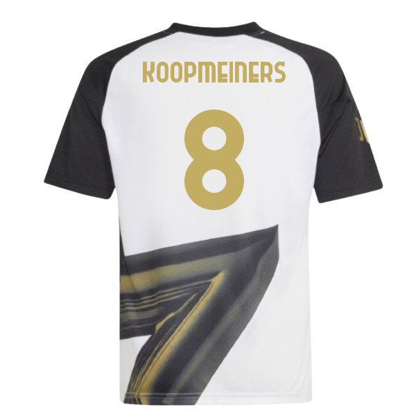 2026-2027 Juventus Pre-Match Shirt (White) - Kids (Koopmeiners 8) — Shop Now