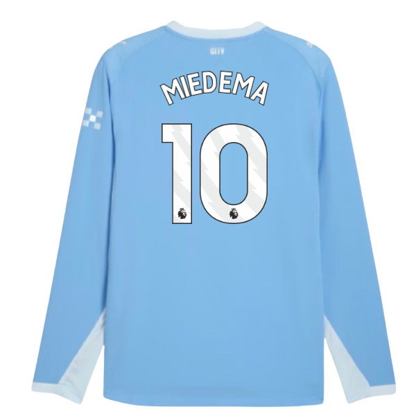 2026-2027 Man City match-style Long Sleeve Home Shirt (Miedema 10)