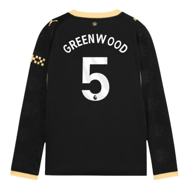 2026-2027 Man City Away Long Sleeve Shirt (Kids) (Greenwood 5) — Buy Now