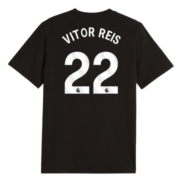 2026-2027 Man City FtblCulture Tee (Black) - Kids (Vitor Reis 22)