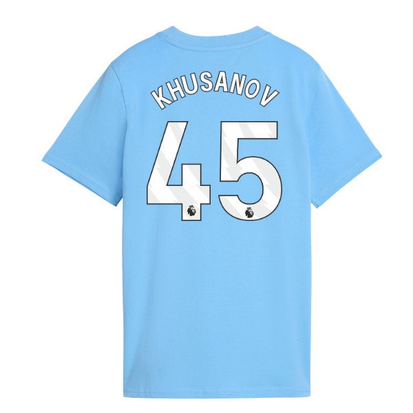 2026-2027 Man City FtblCulture Tee (Light Blue) (Khusanov 45)