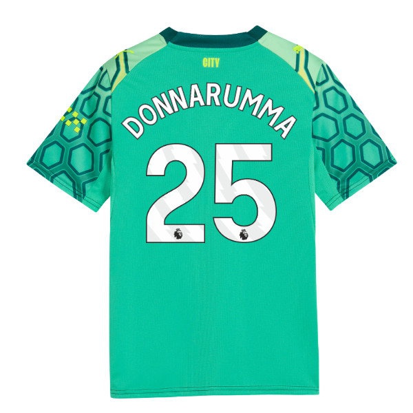 2026-2027 Man City Goalkeeper Shirt (Green) - Kids (Donnarumma 25) — Buy Online