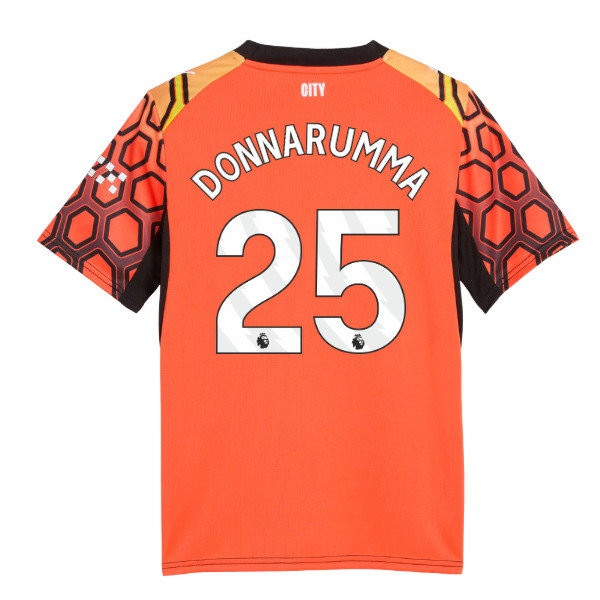 2026-2027 Man City Goalkeeper Shirt (Orange) - Kids (Donnarumma 25) — Shop Now