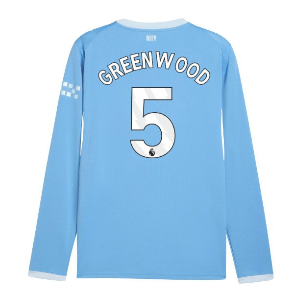 2026-2027 Man City Home Long Sleeve Shirt (Greenwood 5) — Shop Online