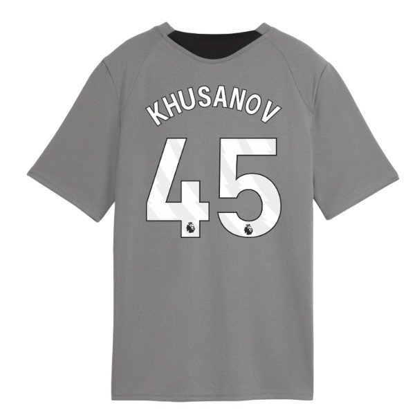 2026-2027 Man City Training Jersey (Cast Iron) - Kids (Khusanov 45)