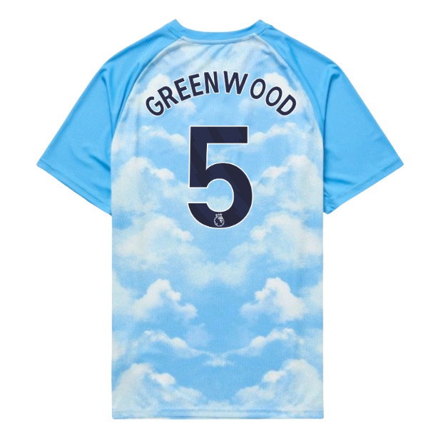2026-2027 Man City Warm Up Jersey (Icy Blue) (Greenwood 5) — Buy Online