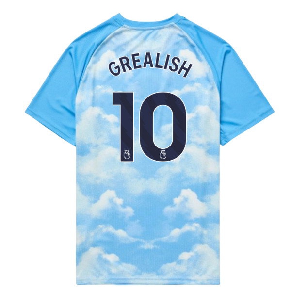 2026-2027 Man City Warm Up Jersey (Icy Blue) - Kids (Grealish 10) — Buy Now