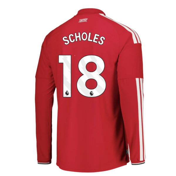 2026-2027 Man Utd Player Version Long Sleeve Home Shirt (Scholes 18) — Shop Now
