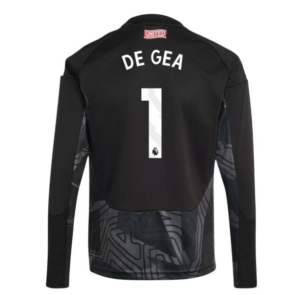 2026-2027 Man Utd Home Goalkeeper Shirt (Black) - Kids (De Gea 1)
