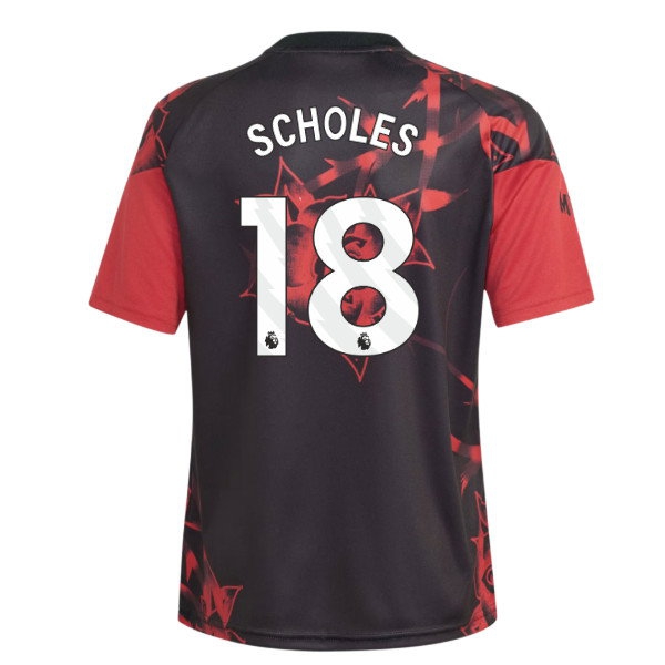 2026-2027 Man Utd Home Pre-Match Shirt (Red) - Kids (Scholes 18) — Shop Now