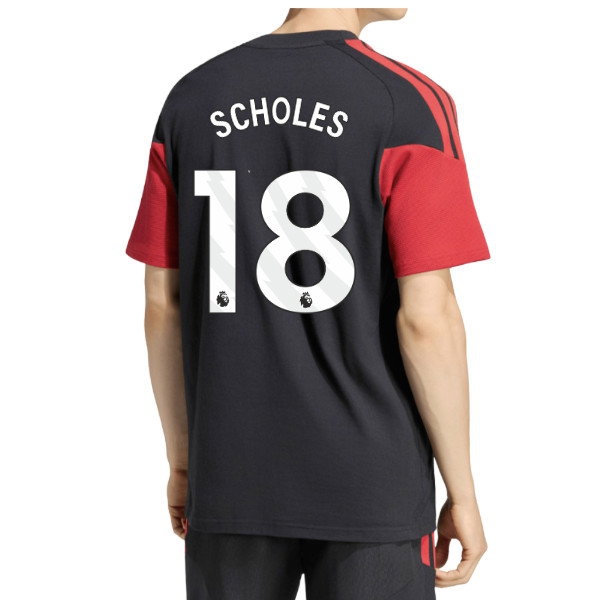 2026-2027 Man Utd Tiro Training Tee (Black) (Scholes 18) — Buy Online