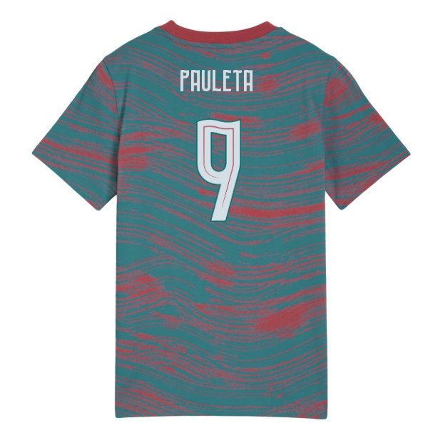 2026-2027 Portugal FtblCulture Tee AOP (Red-Green) - Kids (Pauleta 9) — Shop Online
