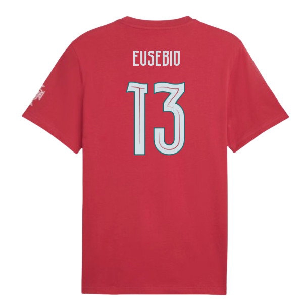 2026-2027 Portugal FtblCulture Tee (Red) (Eusebio 13) — Shop Now