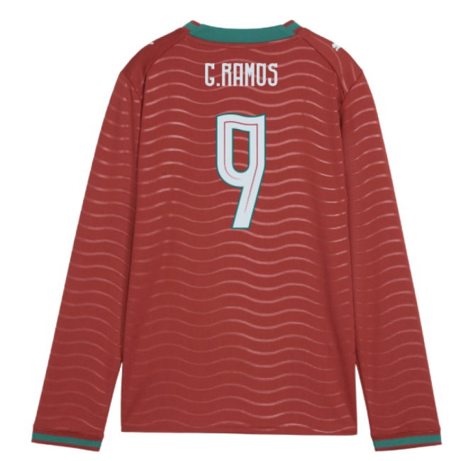 2026-2027 Portugal Long Sleeve Home Shirt (Kids) (G.Ramos 9) — Shop Online
