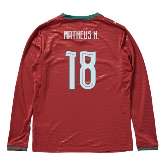 2026-2027 Portugal Long Sleeve Home Shirt (Matheus N. 18)
