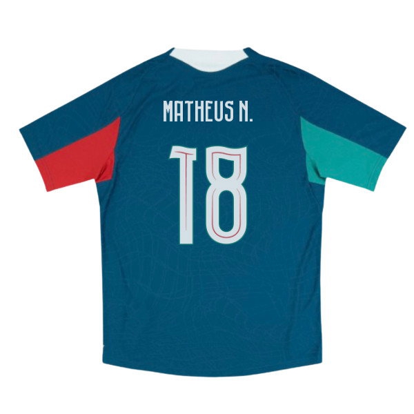 2026-2027 Portugal Training Jersey Pro (Ocean Tropic) (Matheus N. 18)