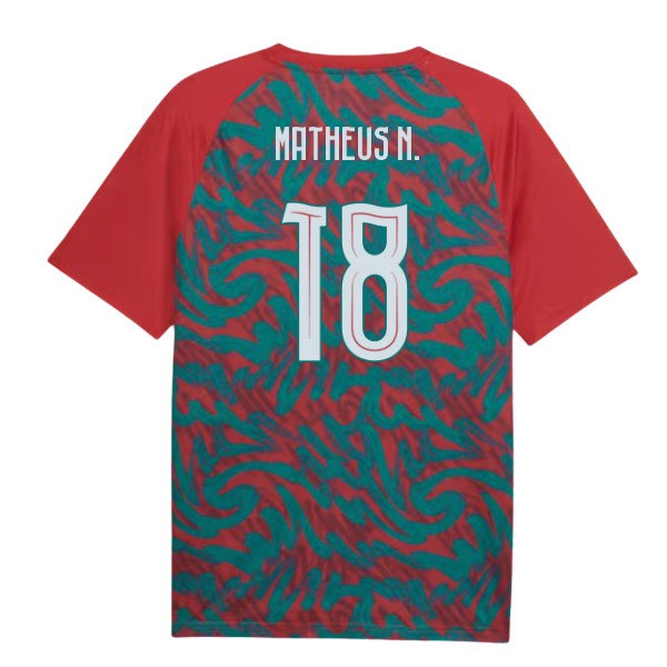 2026-2027 Portugal Warm Up Jersey (Red) (Matheus N. 18)