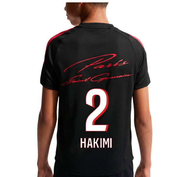 2026-2027 PSG Training Shirt (Black) - Kids (Hakimi 2)