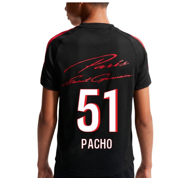 2026-2027 PSG Training Shirt (Black) - Kids (Pacho 51)