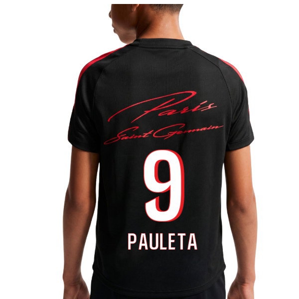 2026-2027 PSG Strike Training Shirt (Black) - Kids (Pauleta 9) — Shop Now