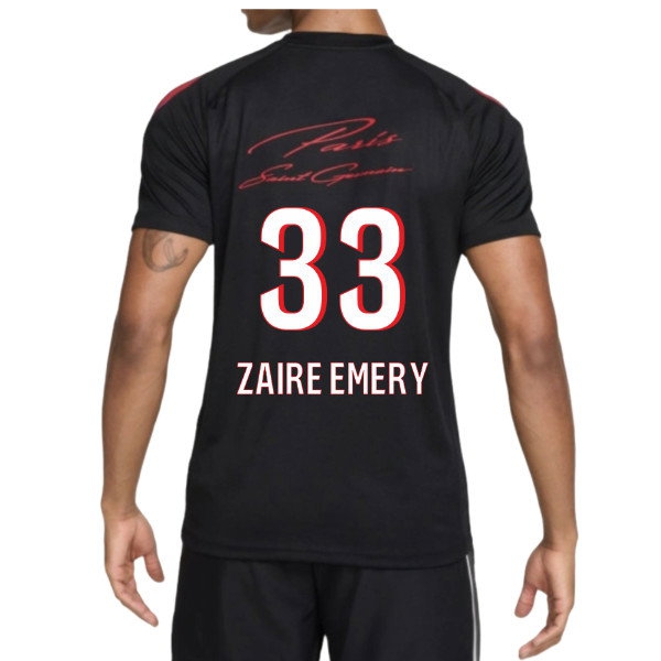 2026-2027 PSG Training Shirt (Black) (Zaire Emery 33)