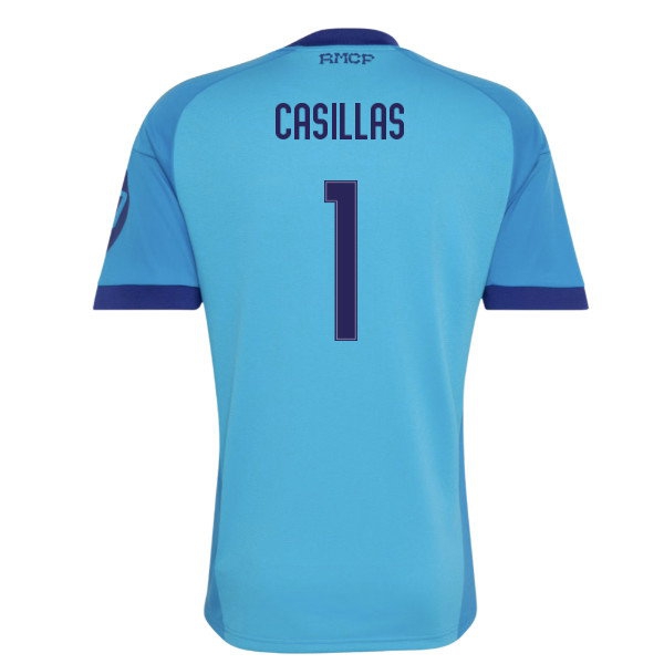 2026-2027 Real Madrid Away Goalkeeper Shirt (App Sky Rush) (Casillas 1) — Shop Now