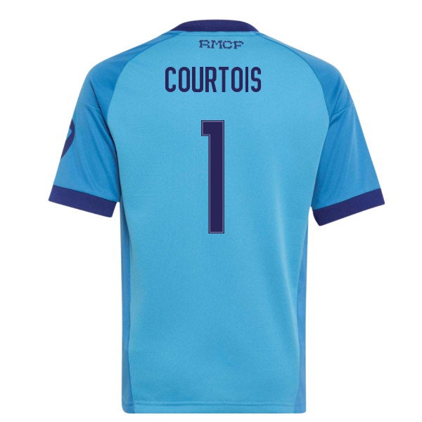 2026-2027 Real Madrid Away Goalkeeper Shirt (App Sky Rush) - Kids (Courtois 1) — Shop Now