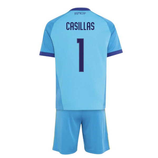 2026-2027 Real Madrid Away Goalkeeper Youth Kit (App Sky Rush) - Kids (Casillas 1) — Buy Online