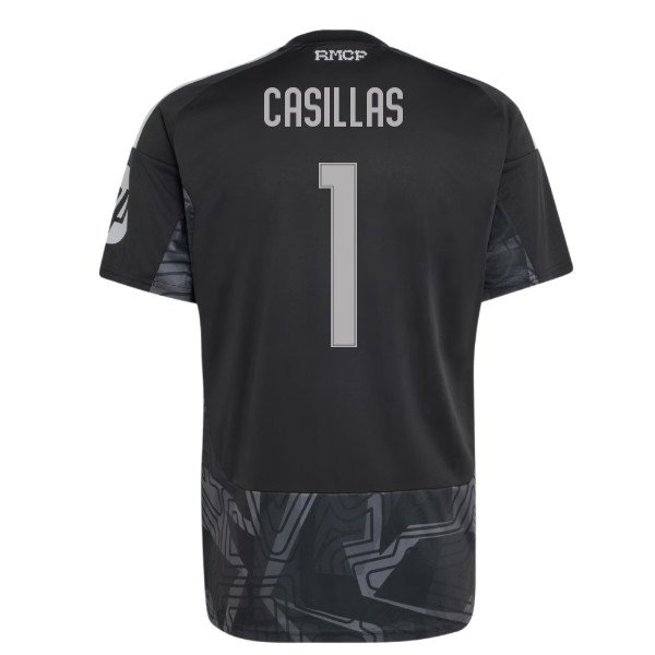 2026-2027 Real Madrid Home Goalkeeper Shirt (Black) (Casillas 1) — Buy Now